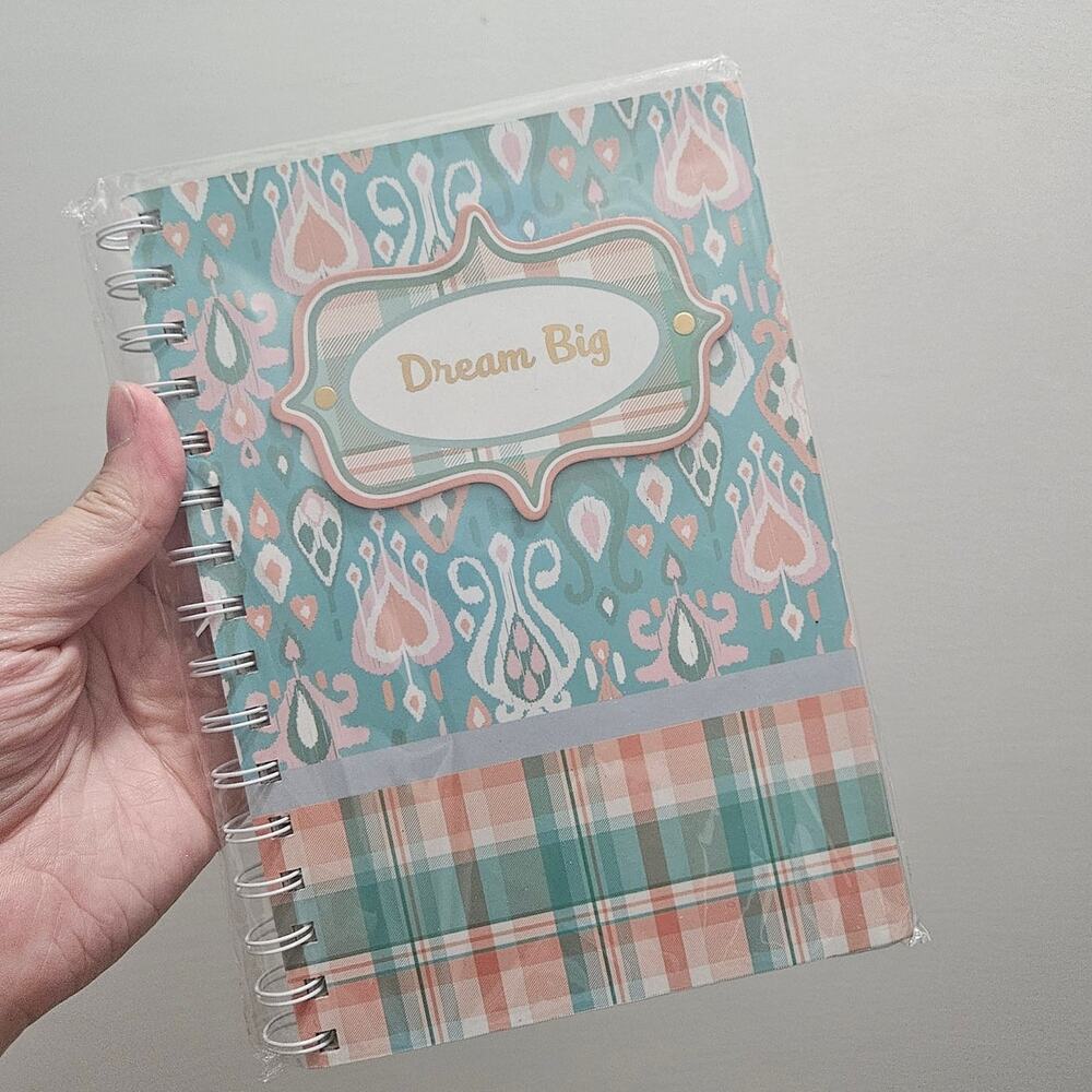 ❤️‍ Vintage Y2K Adorable Greenbrier Cabernet 60 Sheet Notebook DREAM BIG